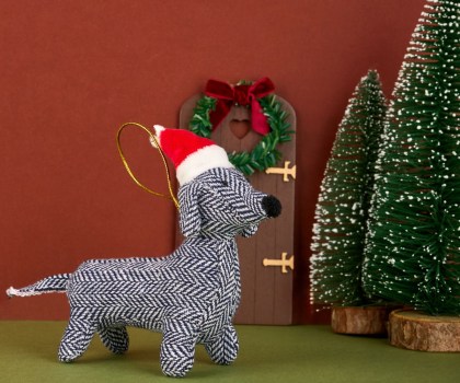 tweed sausage dog dec